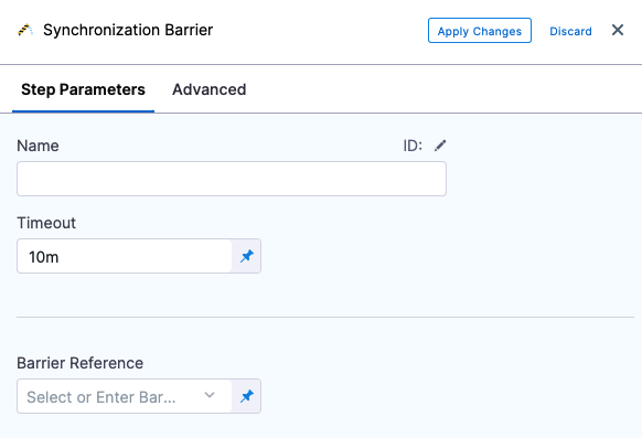 Adding a Barrier step under Execution
