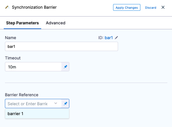 Selecting an existing barrier in Barrier Reference