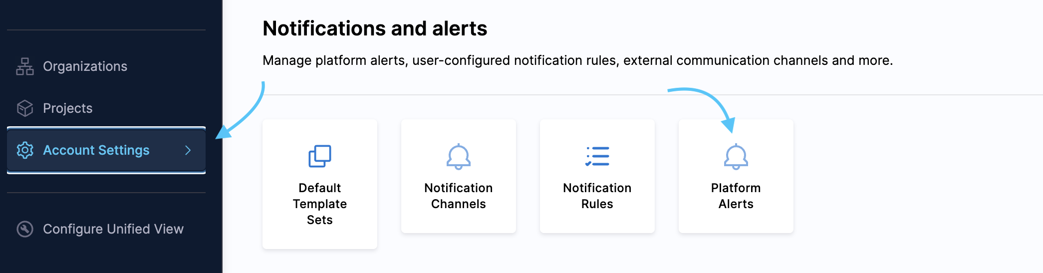 Configure alerts