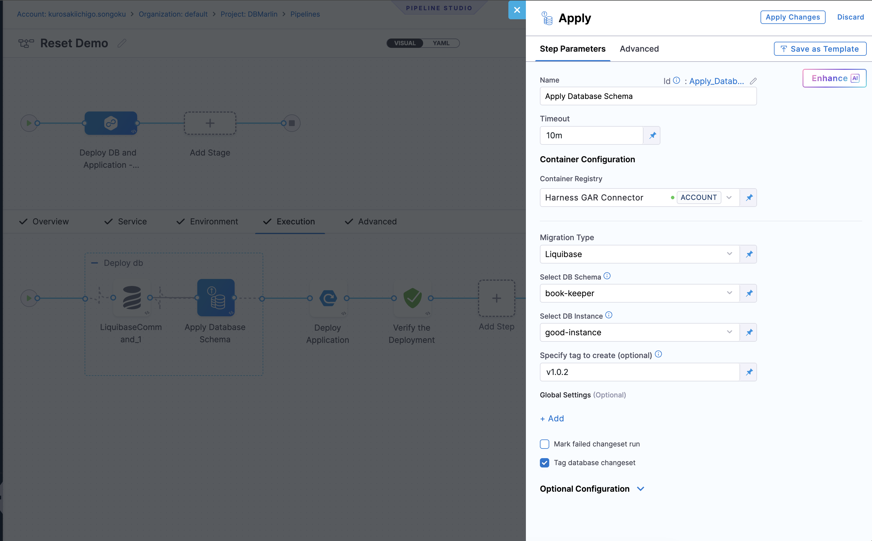 Tag Database Changeset Option