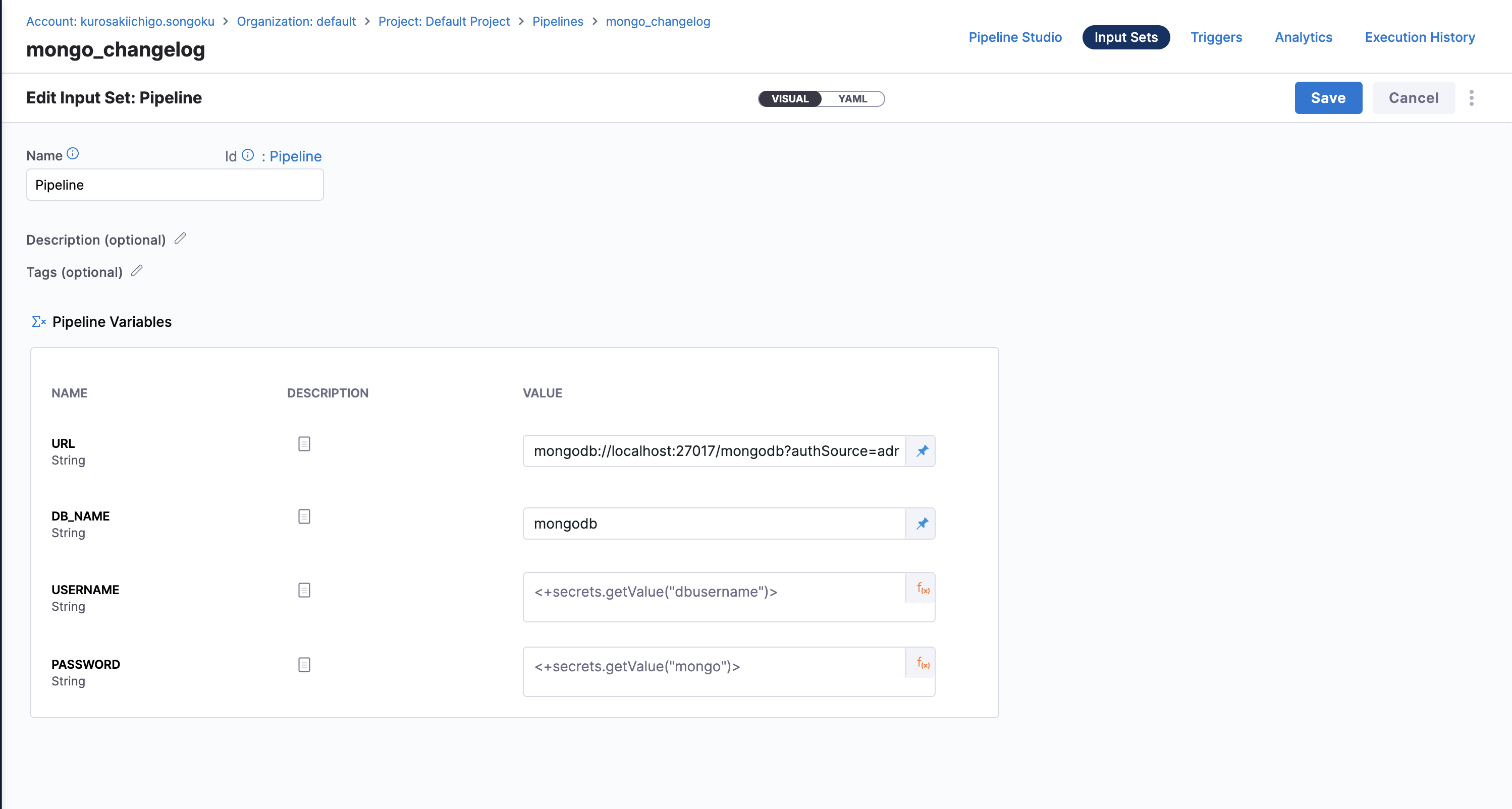MongoDB Changelog Generation Input
