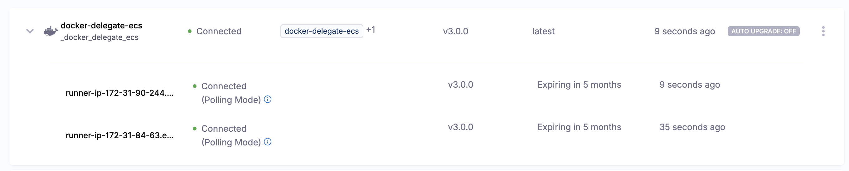 Delegate connected in Harness