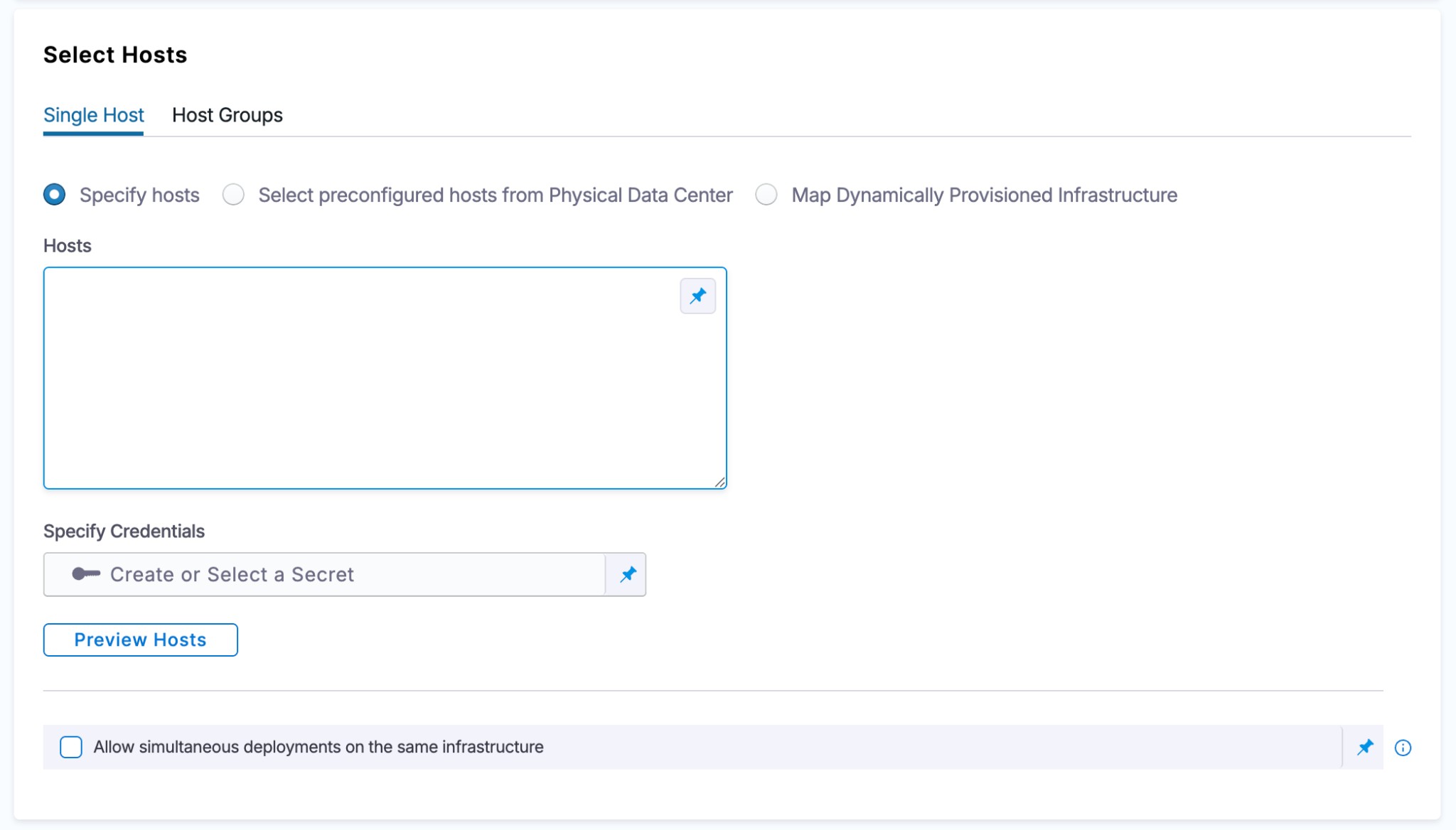 Single Host configuration mode for a PDC infrastructure