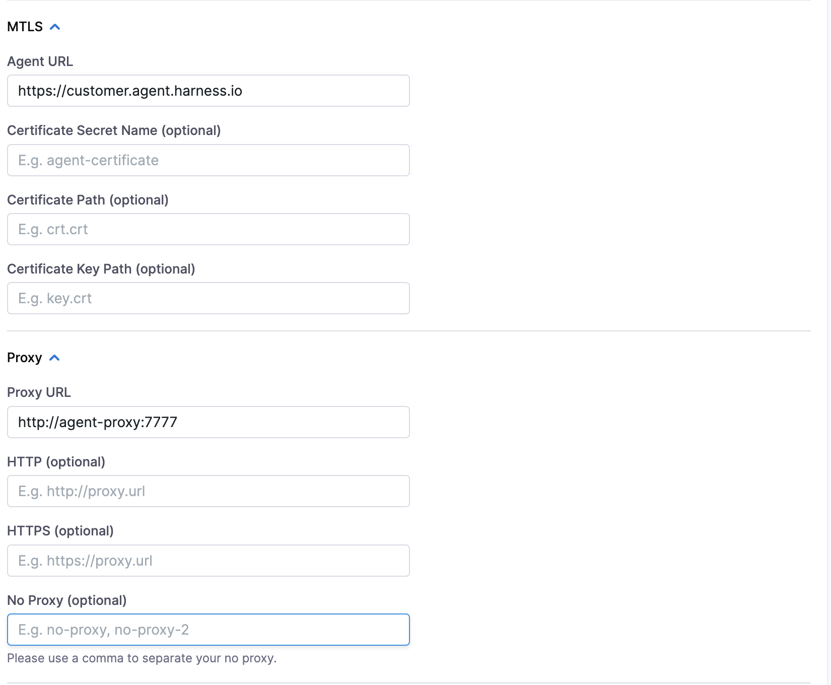 Proxy URL on the chaos runner