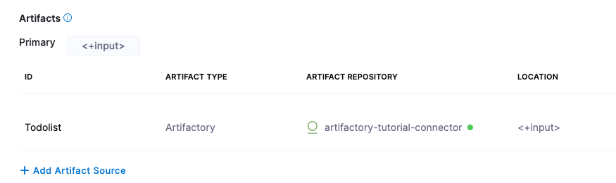 Artifact added to the Secure Shell service