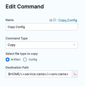 Select Artifact as the file type to copy
