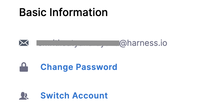 User profile menu showing the Switch Account option