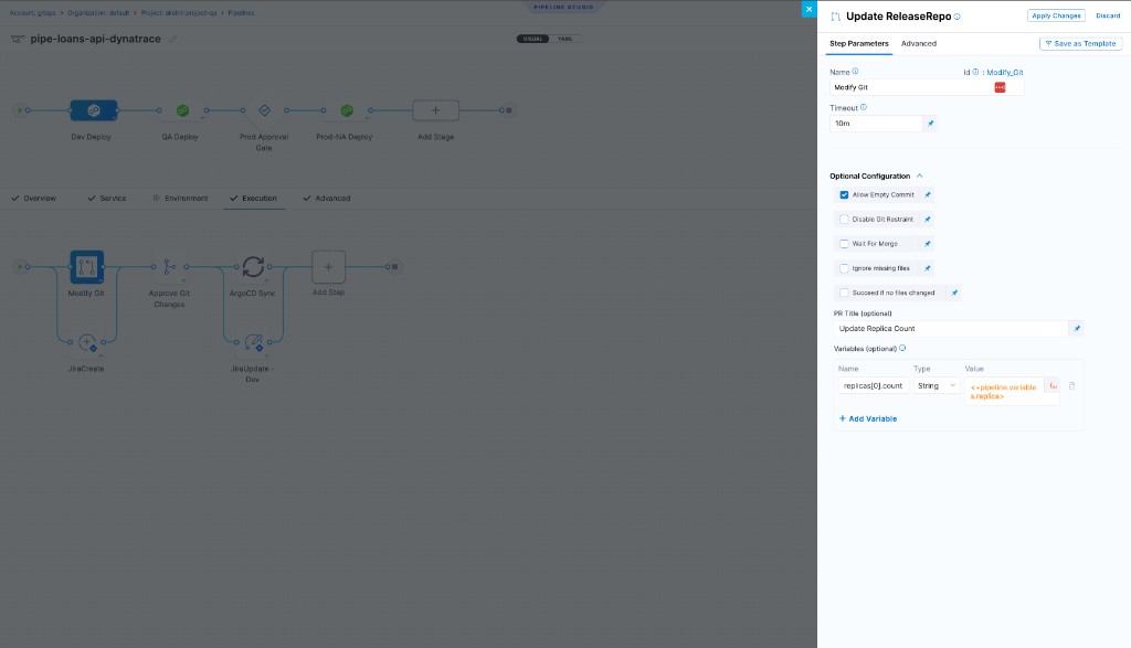 Update Release Repo step configuration