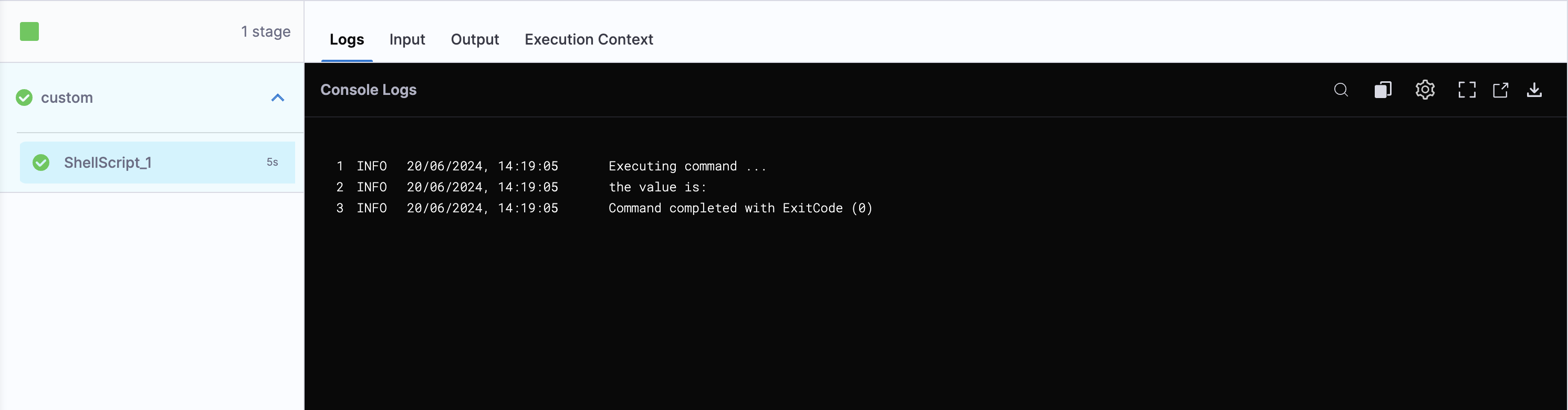 Execution output treating input_variable as empty when run without an input set